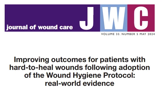 Journal Of Wound Care - Mejorando los resultados para los pacientes con heridas de difícil cicatrización después de la adopción del Protocolo de la Higiene de la Herida (HH): Evidencia en el mundo real